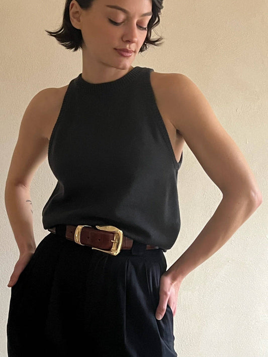 The Georgina Pima Cotton Halter in Smoke