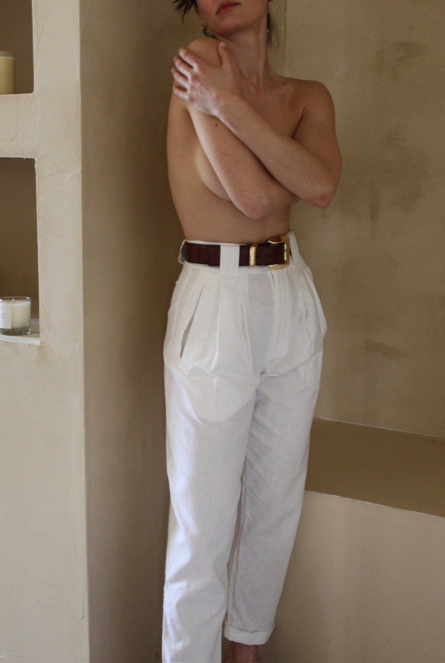 Delaney Belt by NA NIN in Brown