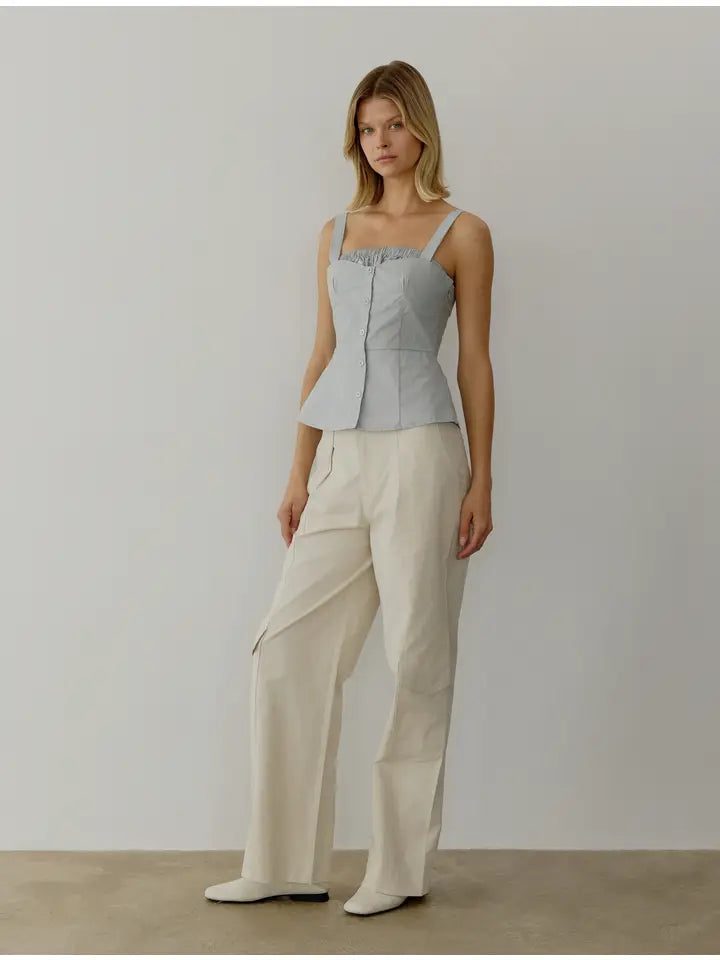 The Diana Top in Cloud Blue