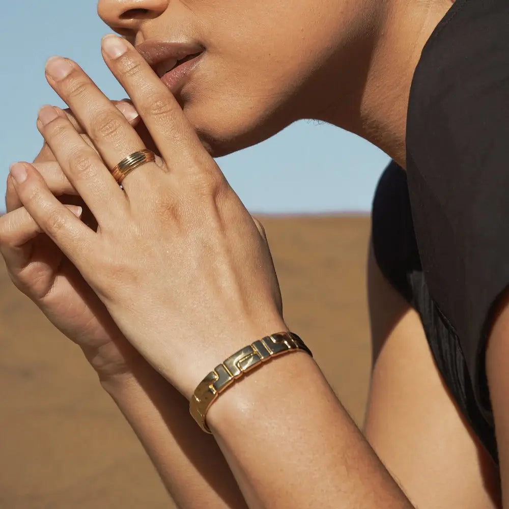 The Wells Cuff in Gold