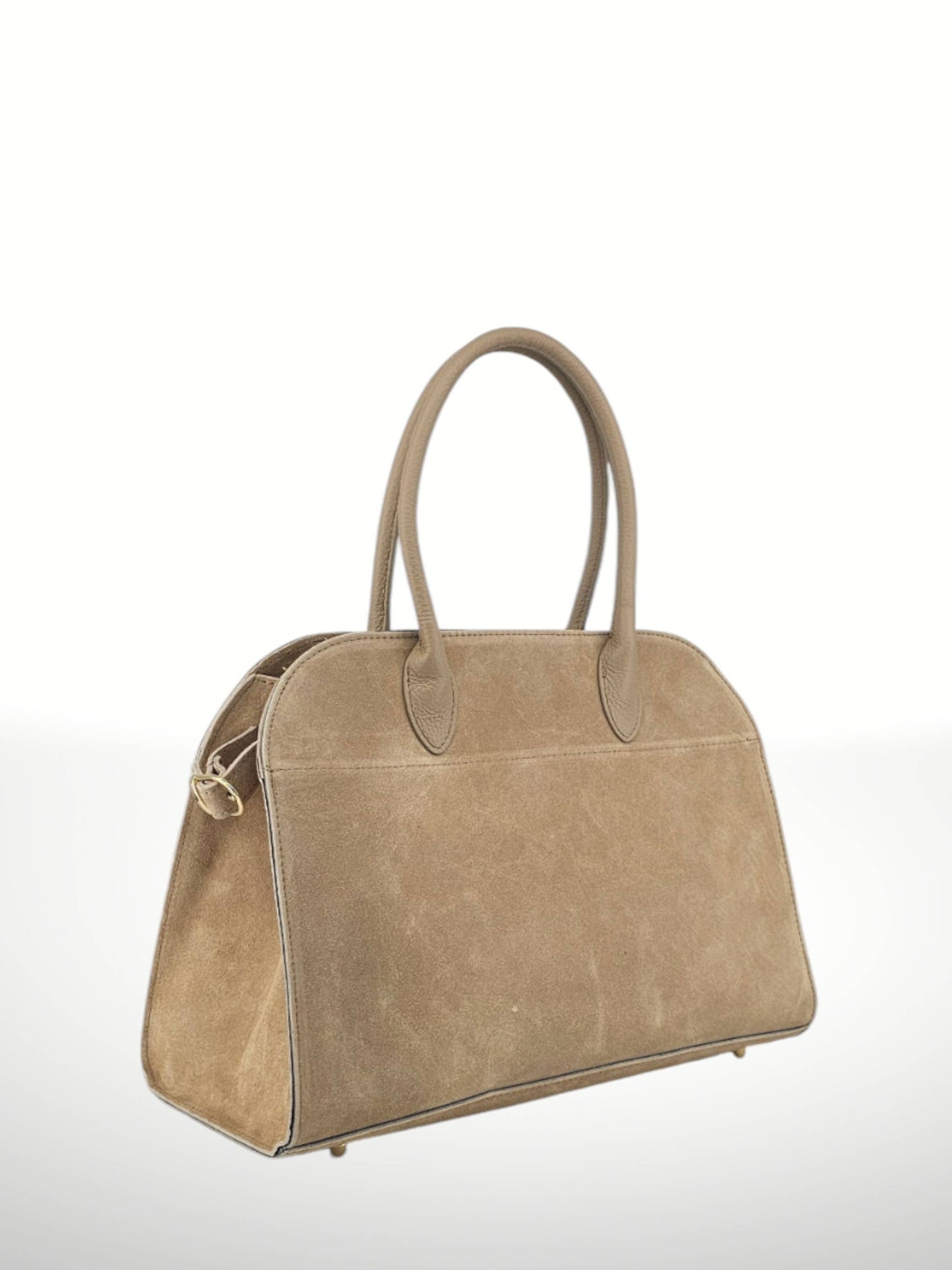 Ismenia Suede Bag in Beige