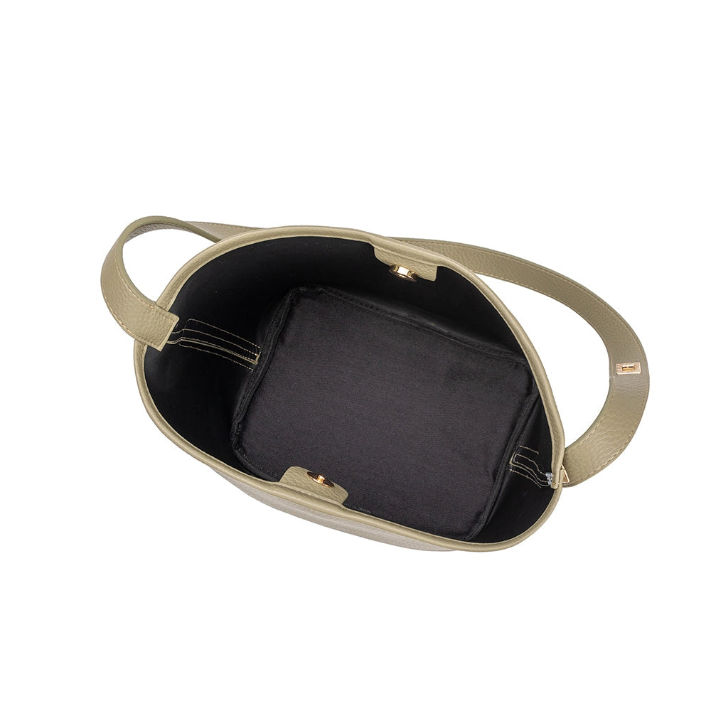 The Irina Recycled Vegan Shoulder Bag in Sage