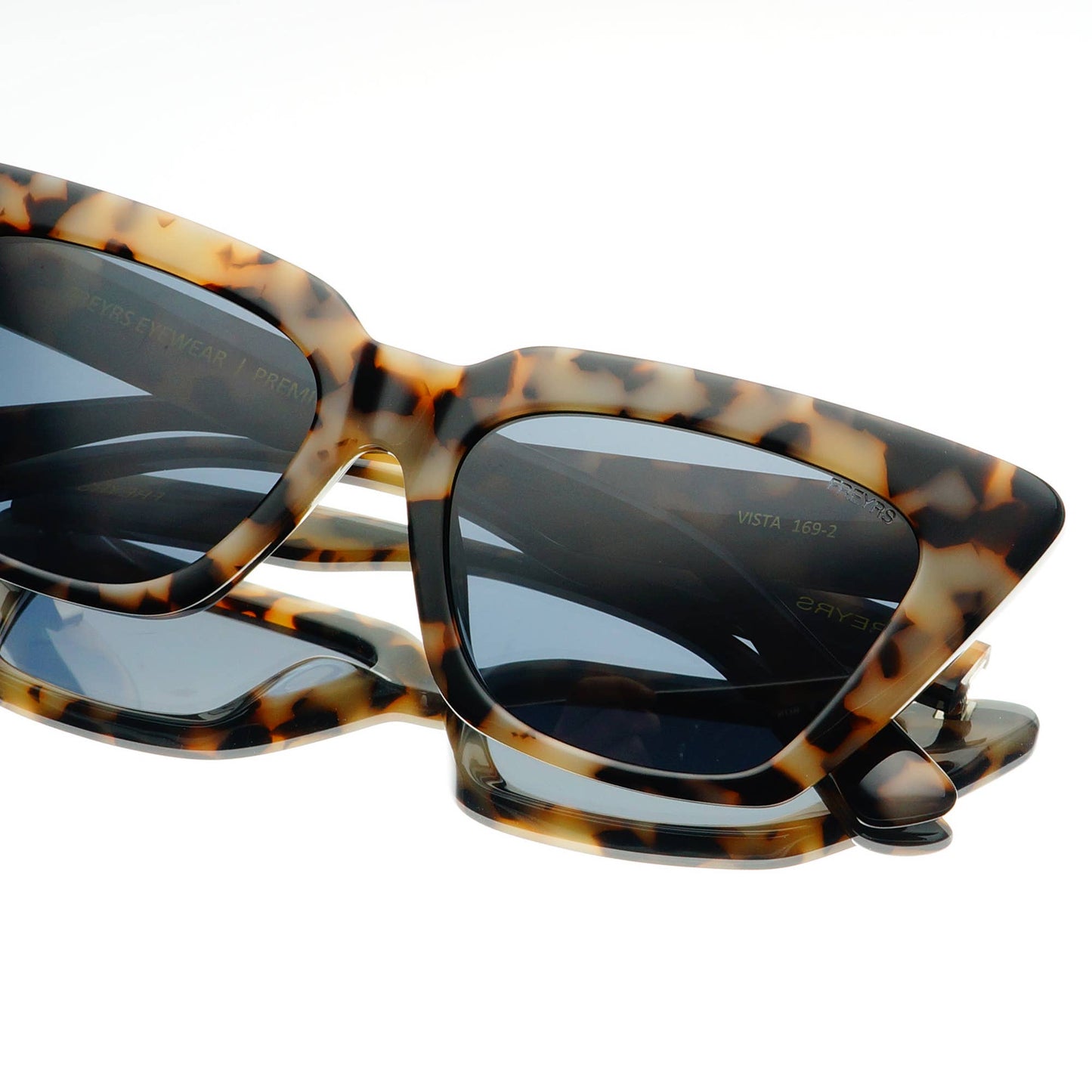 Vista Acetate Cat Eye Sunglasses in Milky Tortoise