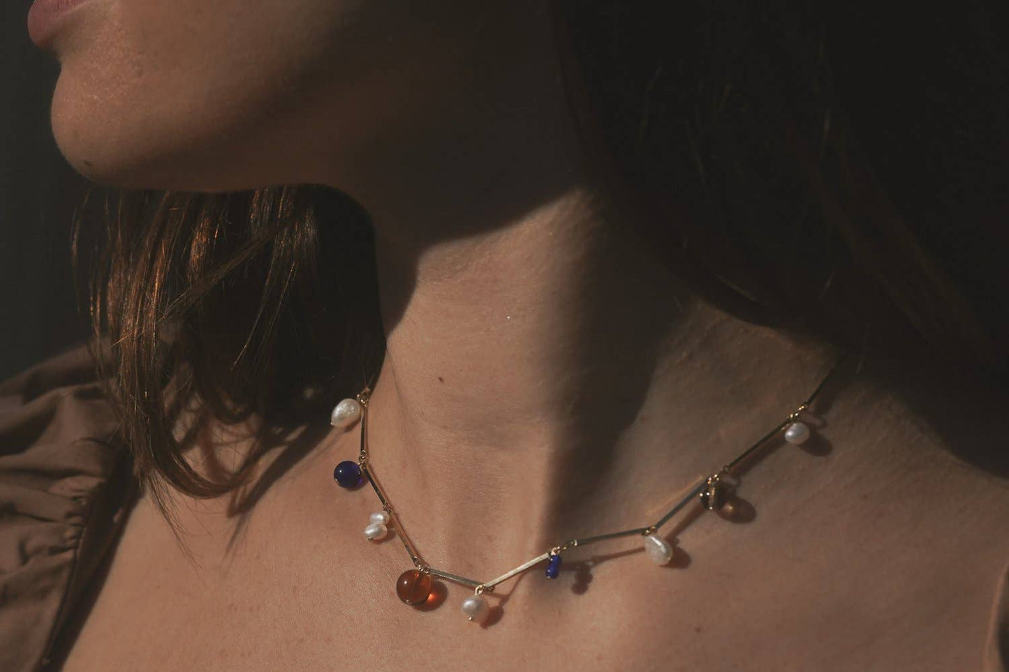 The Fête Necklace in Blue