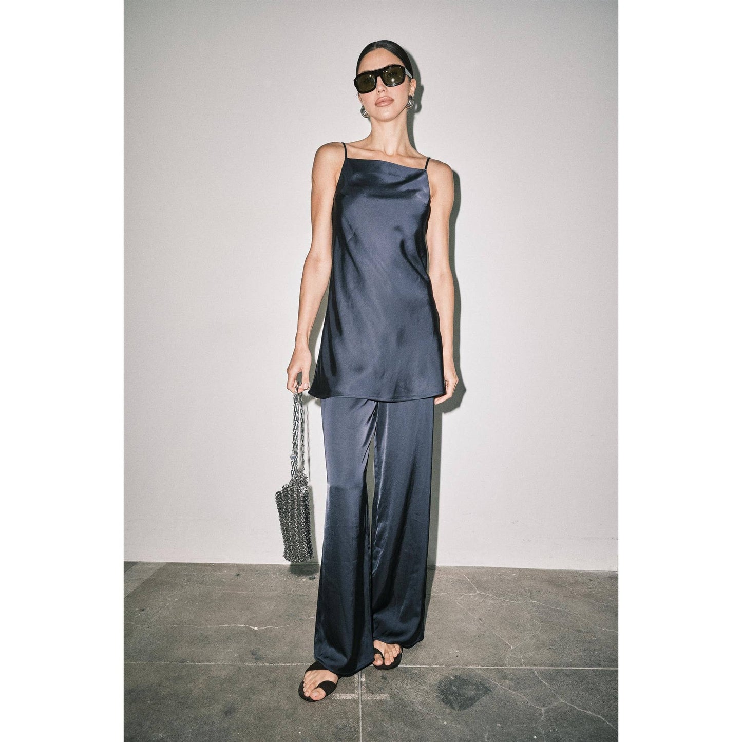 Eden Satin Cami & Wide Leg Pant Set