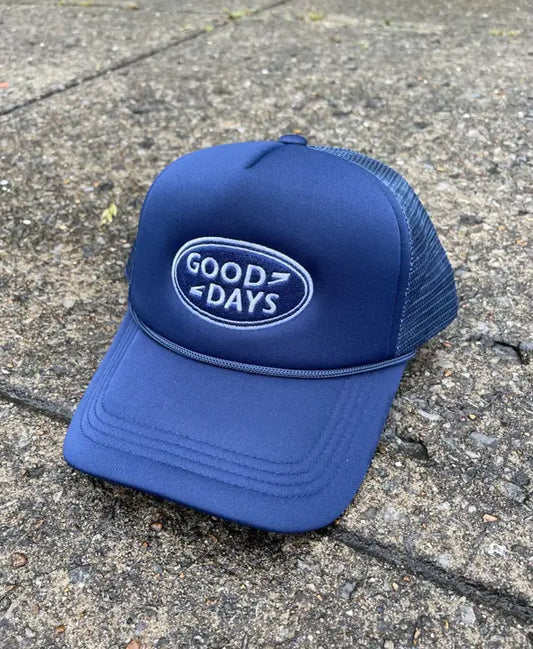 Good Days Trucker Hat in Navy