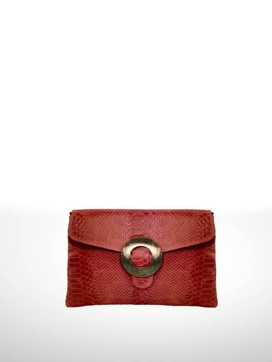 The Ramiz Leather Bag Ramiz in Rhubarb