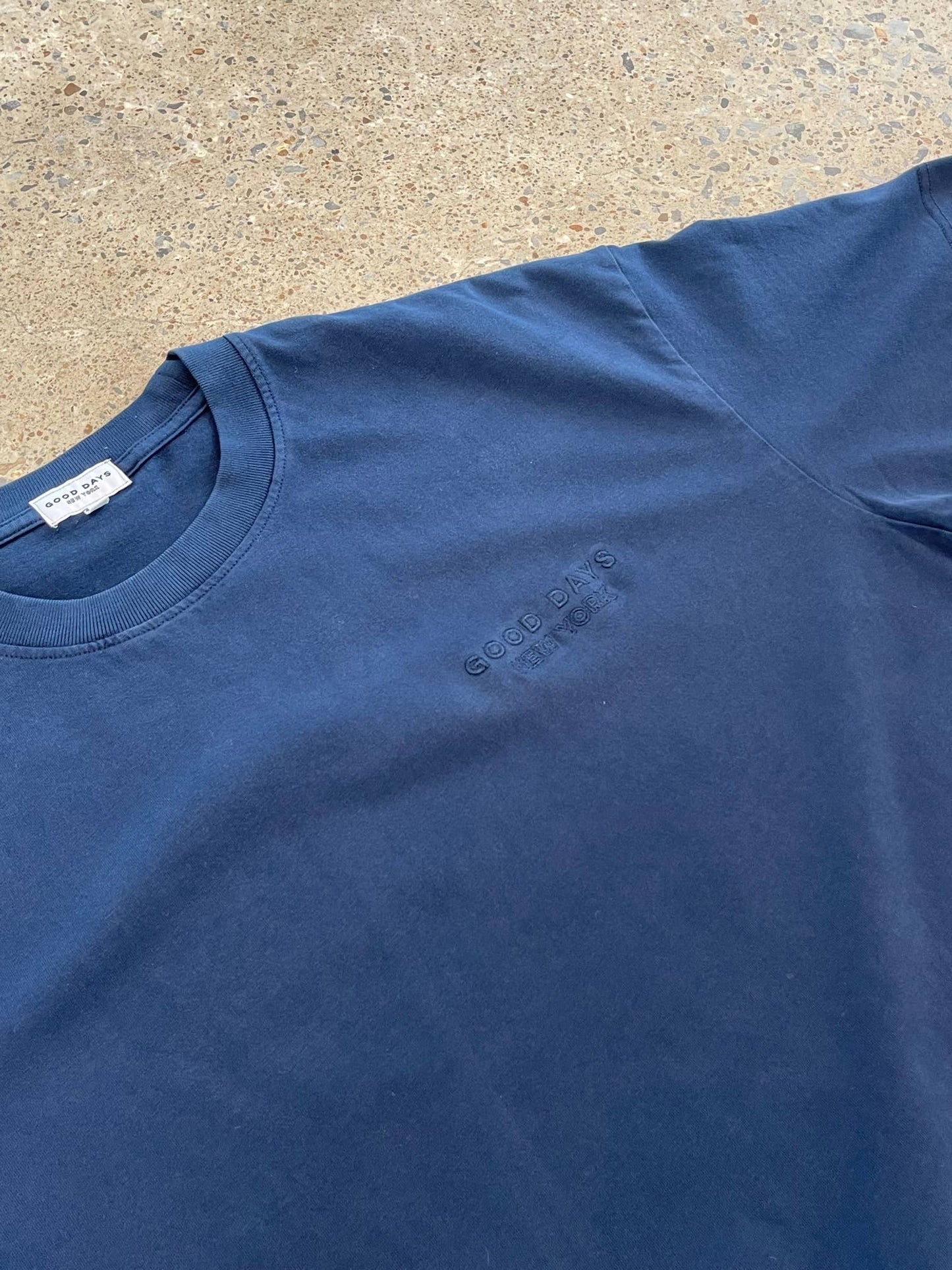 Good Days Retro Oversized Tee in Navy