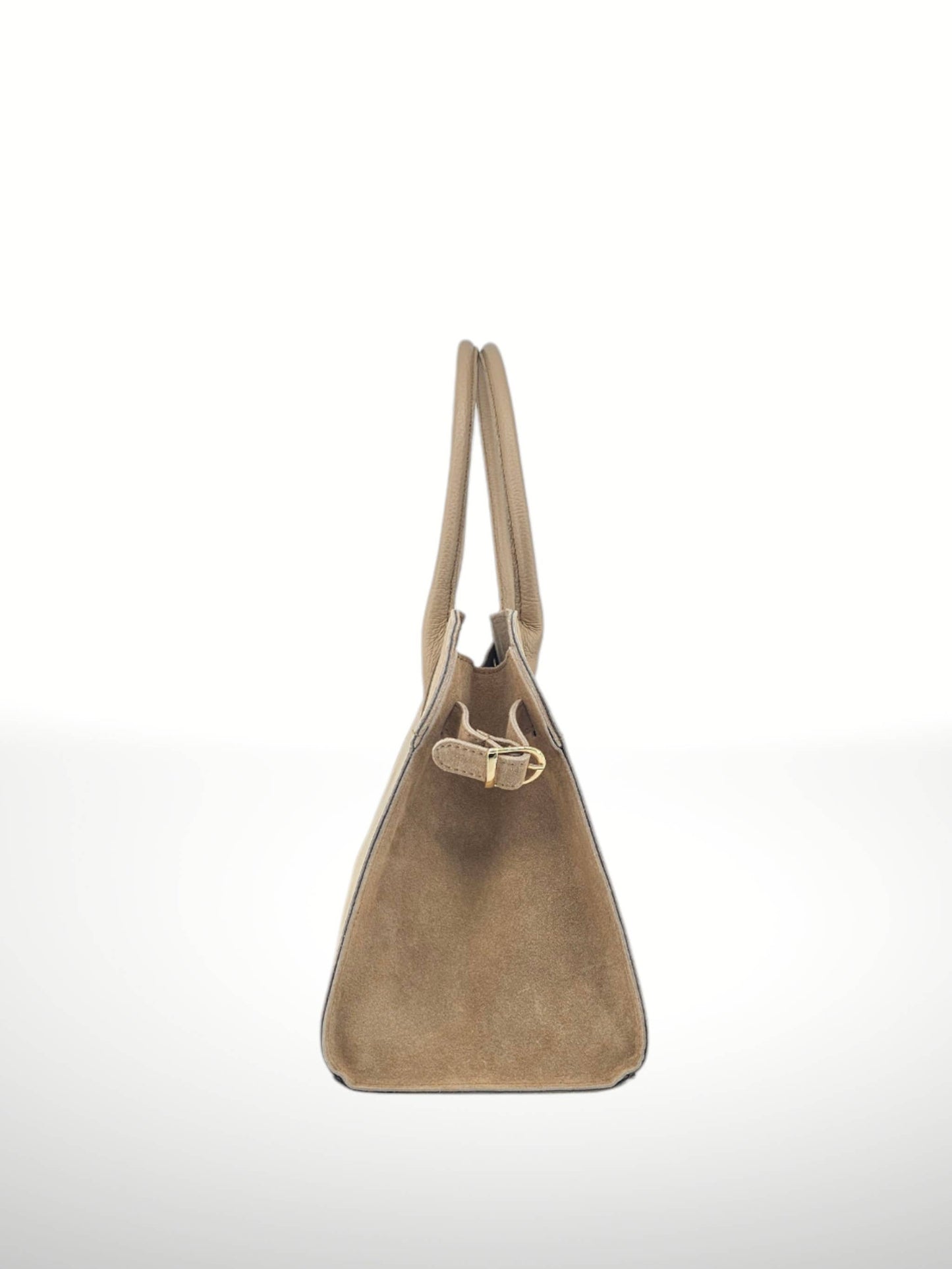 Ismenia Suede Bag in Beige