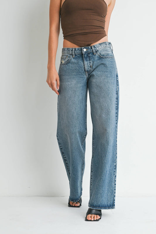 Just Black Denim Vintage Wash Slouchy Low Rise