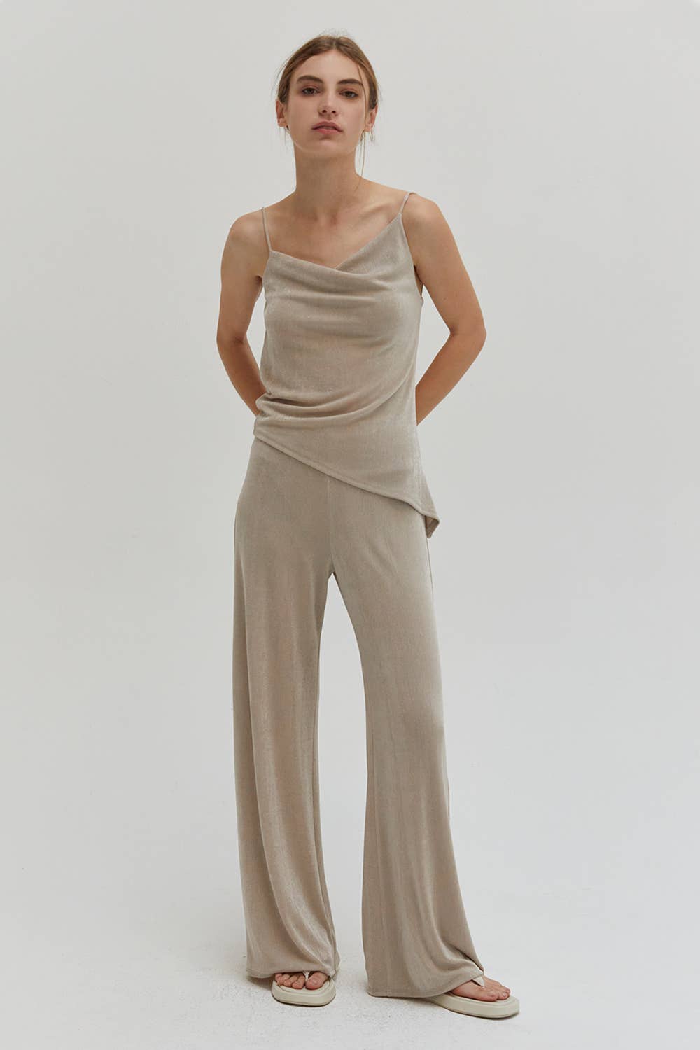 The Charlotte Travel Pants in Bone