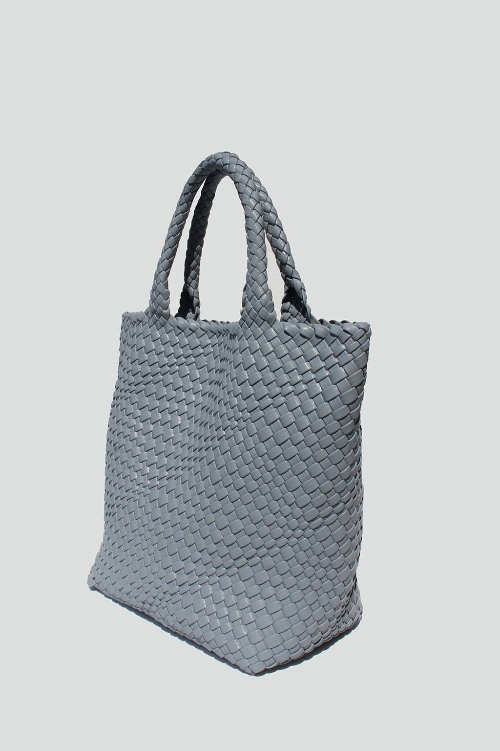 Ivy Woven Tote in Dust Blue