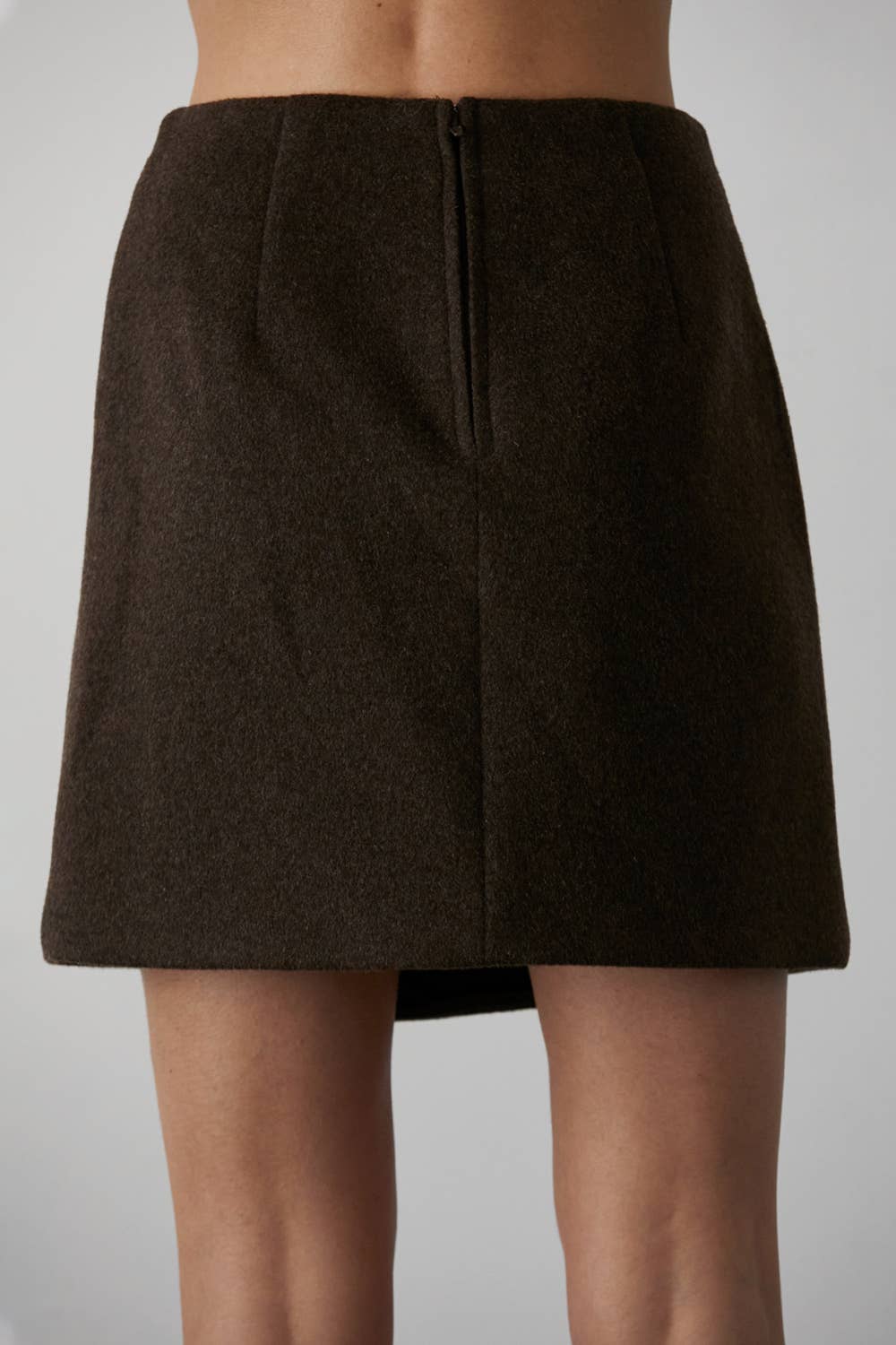 The Jamey Wool Blend Mini Wrap Skirt