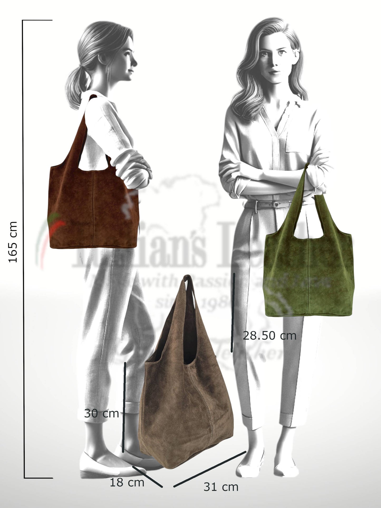The Giannina Suede Shoulder Bag in Coffee