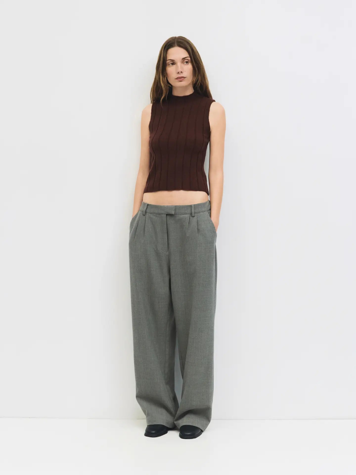 The Lorenza Top in Brown