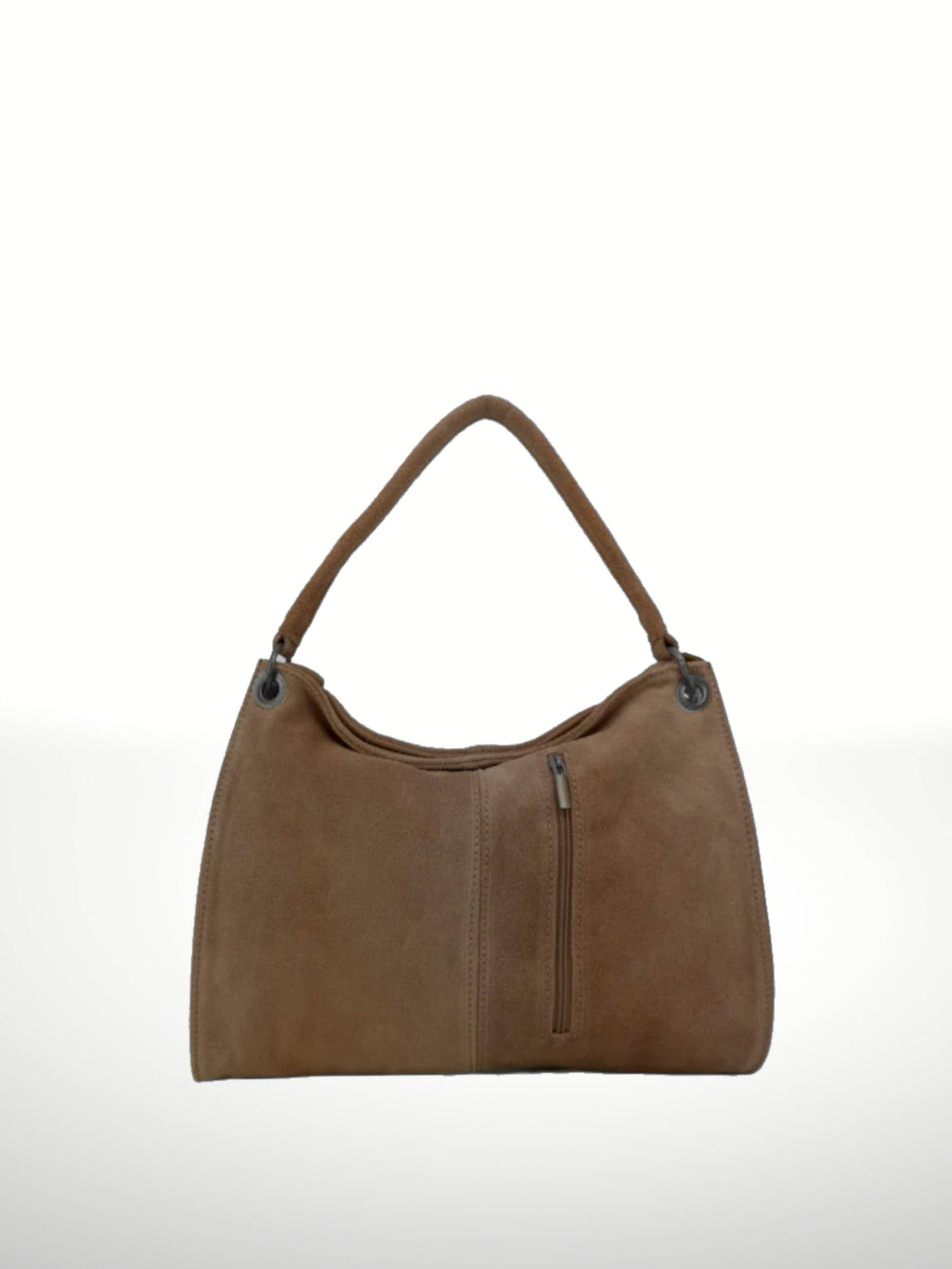 Riccio Suede Bag in Classic Brown