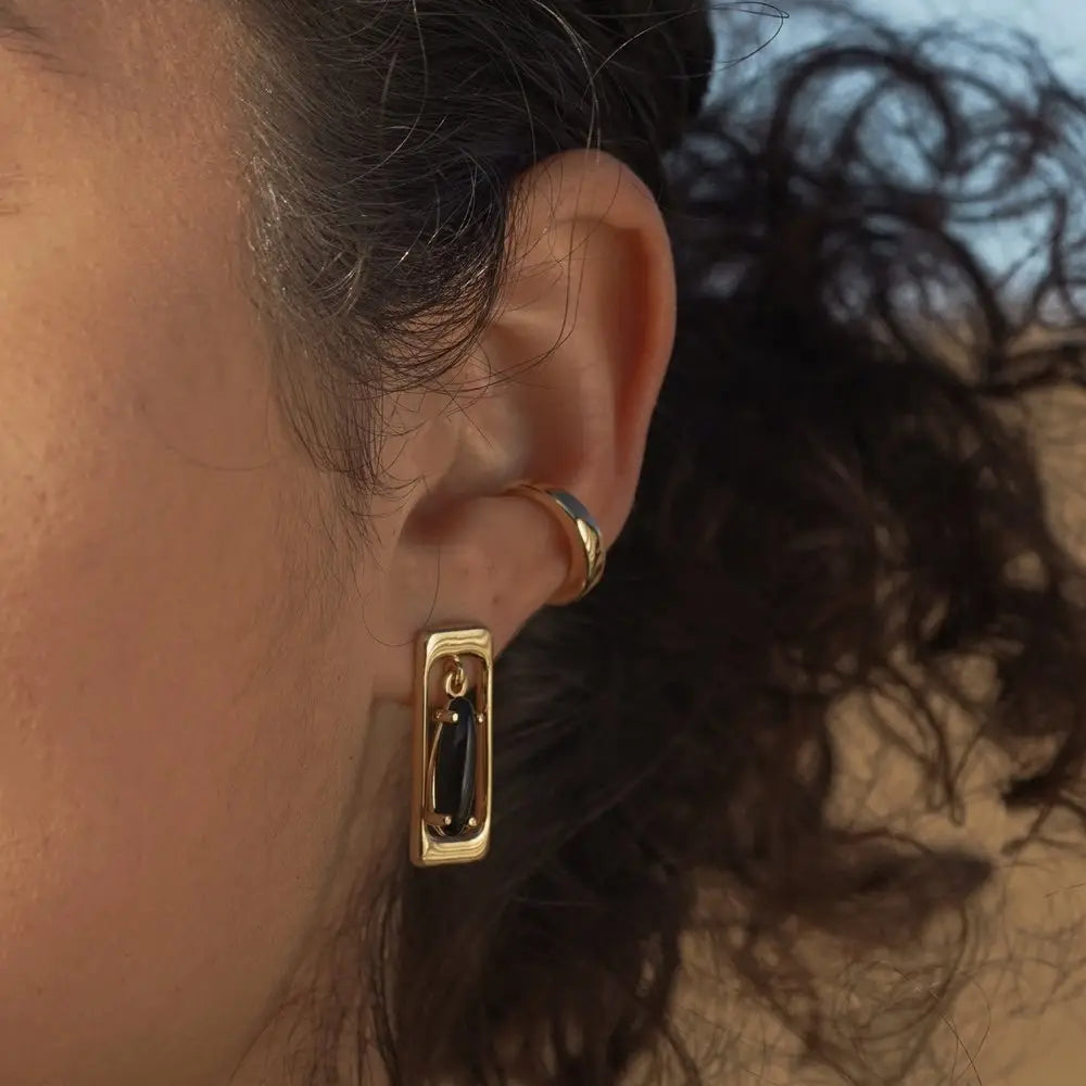 The Concord Earrings in Black