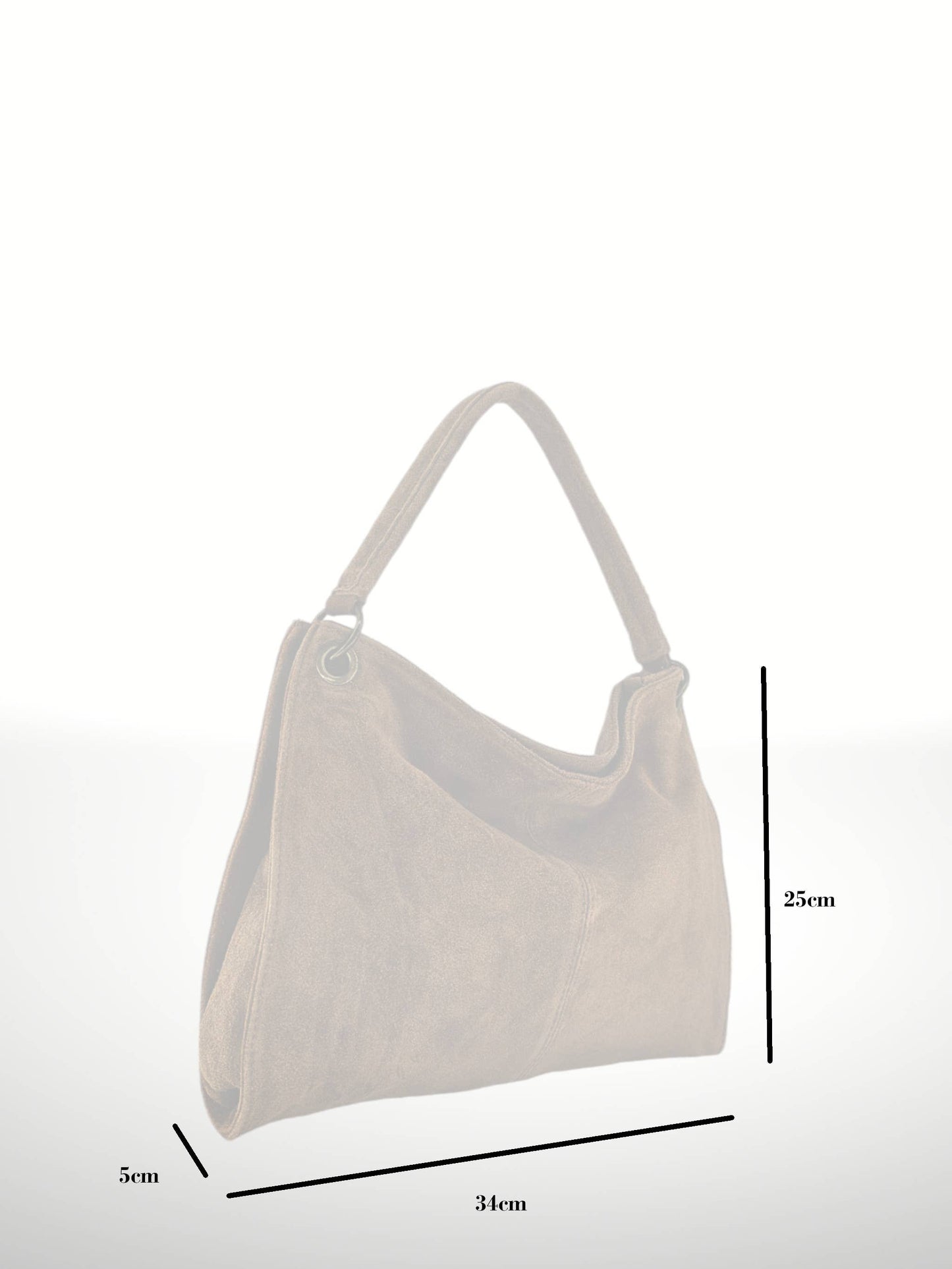 Riccio Suede Bag in Denim blue