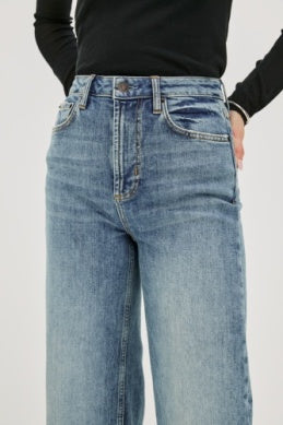 The Getty High Rise Wide Leg in Tradewind
