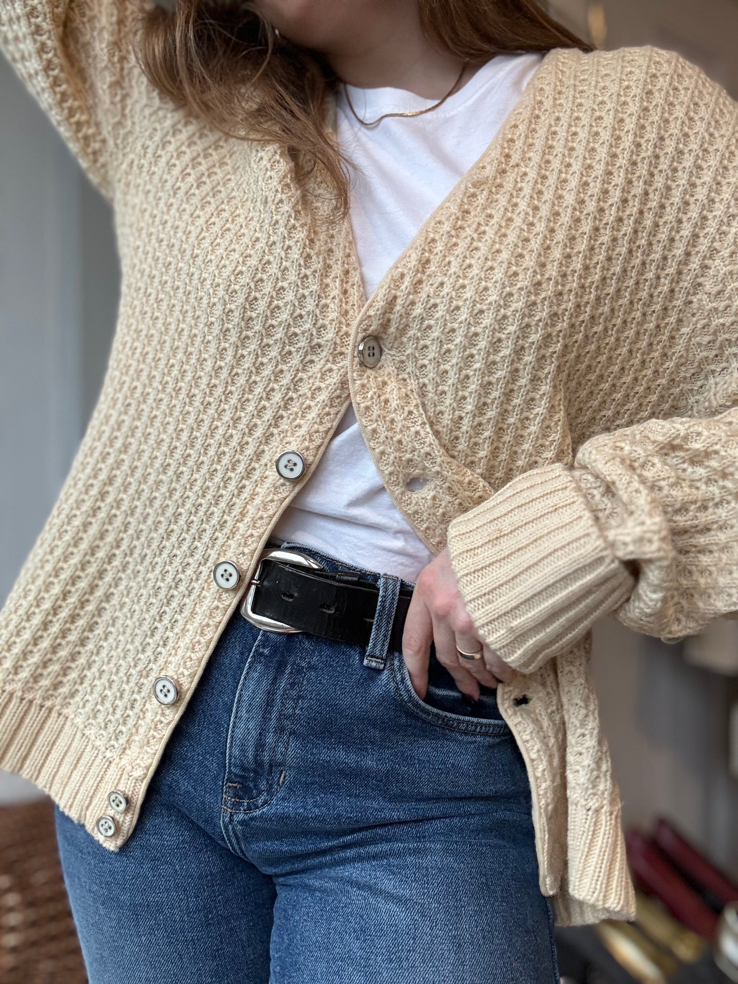 Vintage Jeff Ram by Lord Jeff 100% Fine Virgin Wool Cardigan