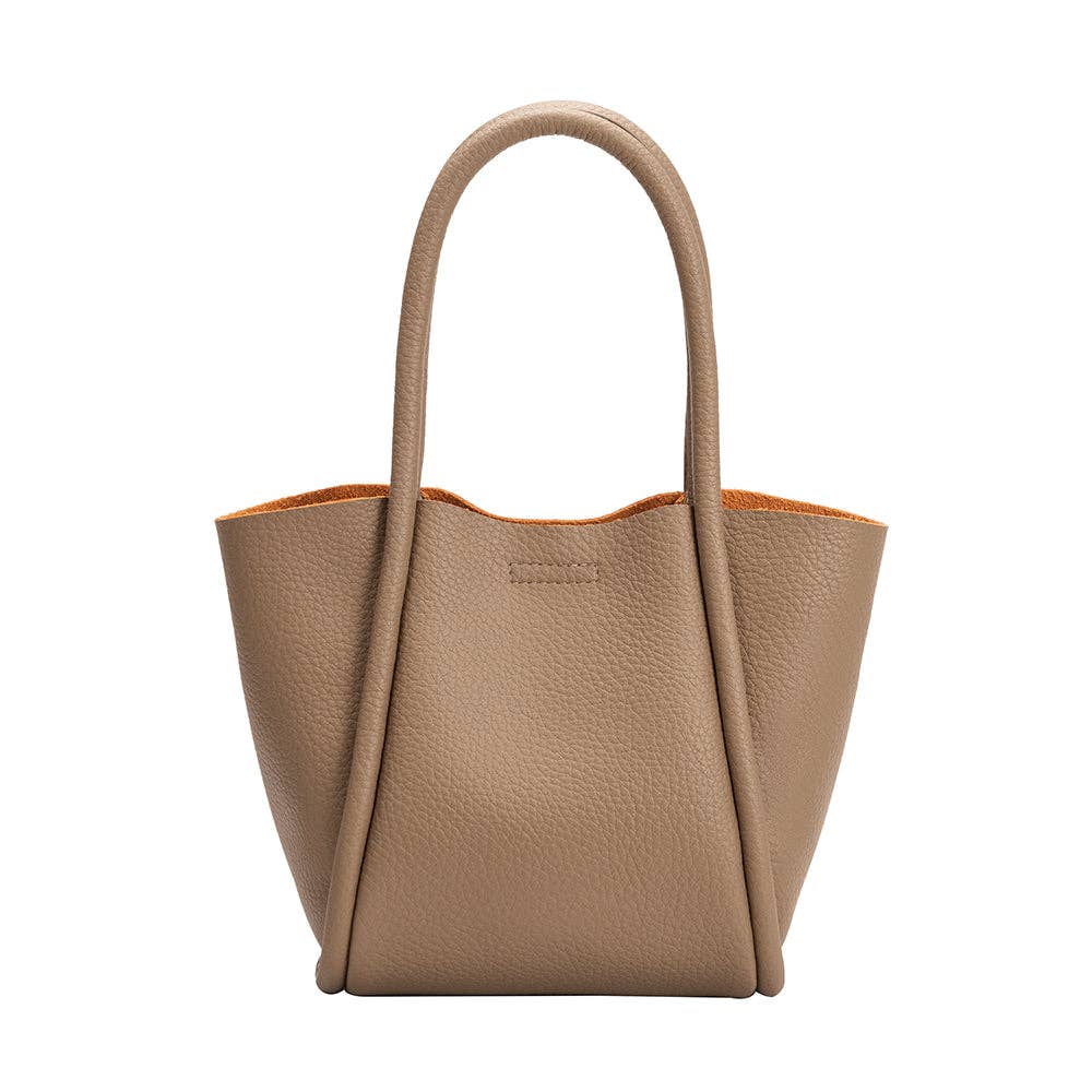 The Mariah Recycled Vegan Tote Bag in Taupe