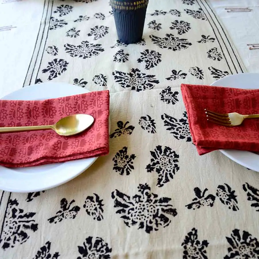 Organic cotton Marigold table runner