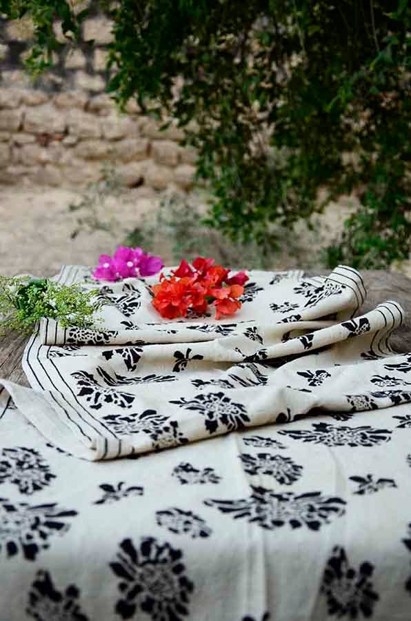 Organic cotton Marigold table runner