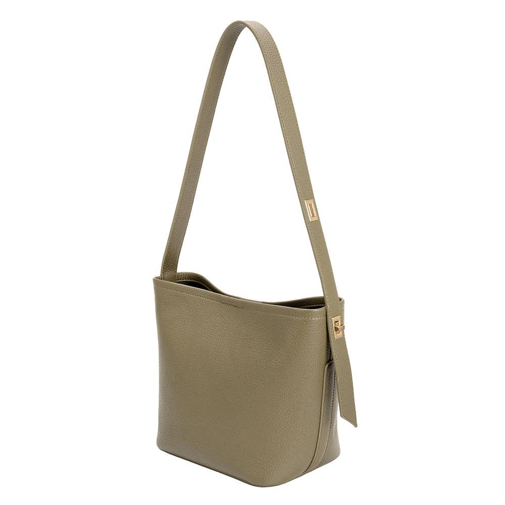 The Irina Recycled Vegan Shoulder Bag in Sage