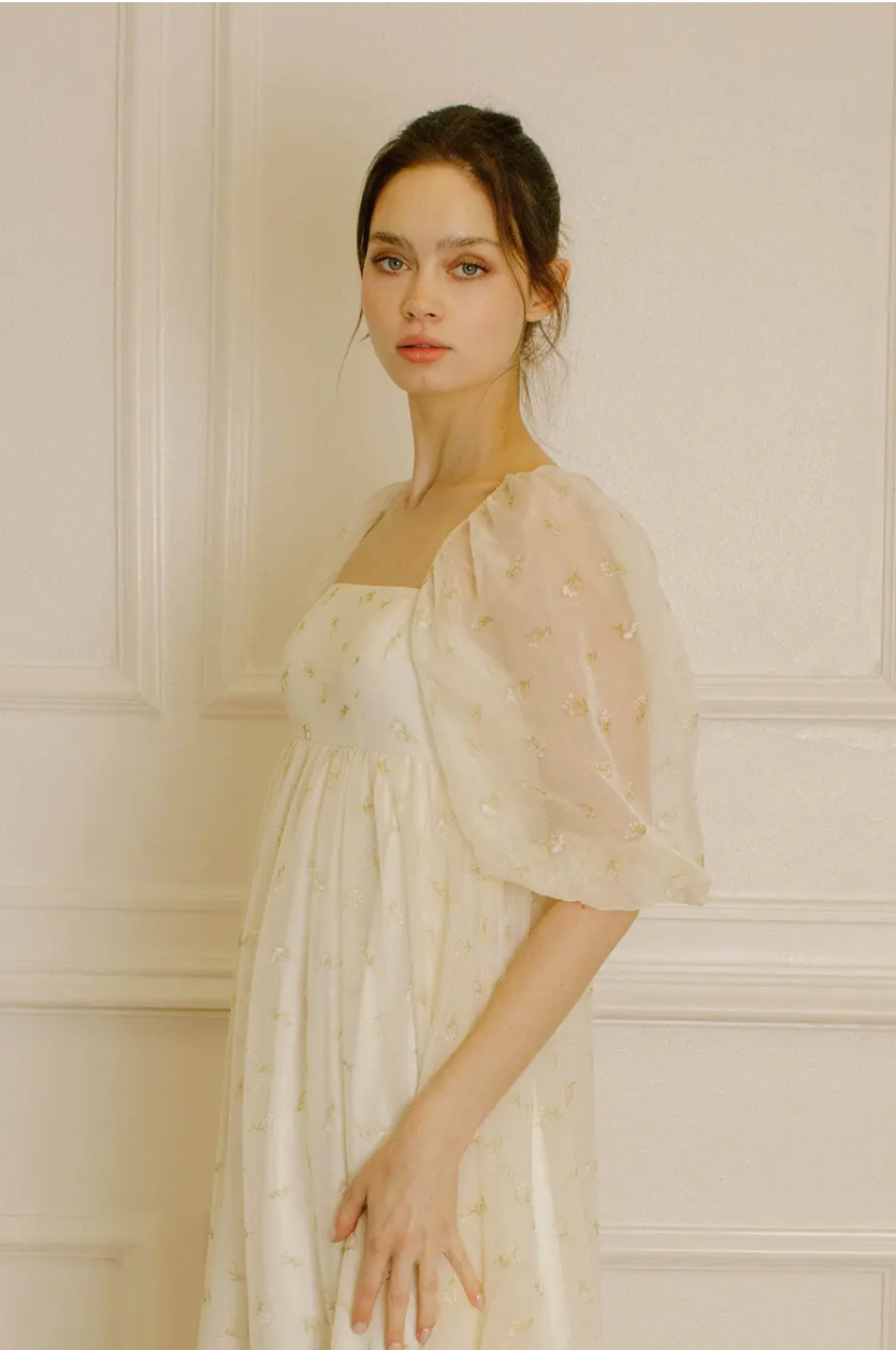 The Petra Garden Midi Baby Doll Dress