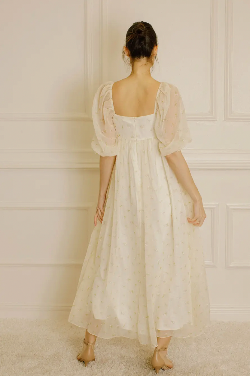 The Petra Garden Midi Baby Doll Dress
