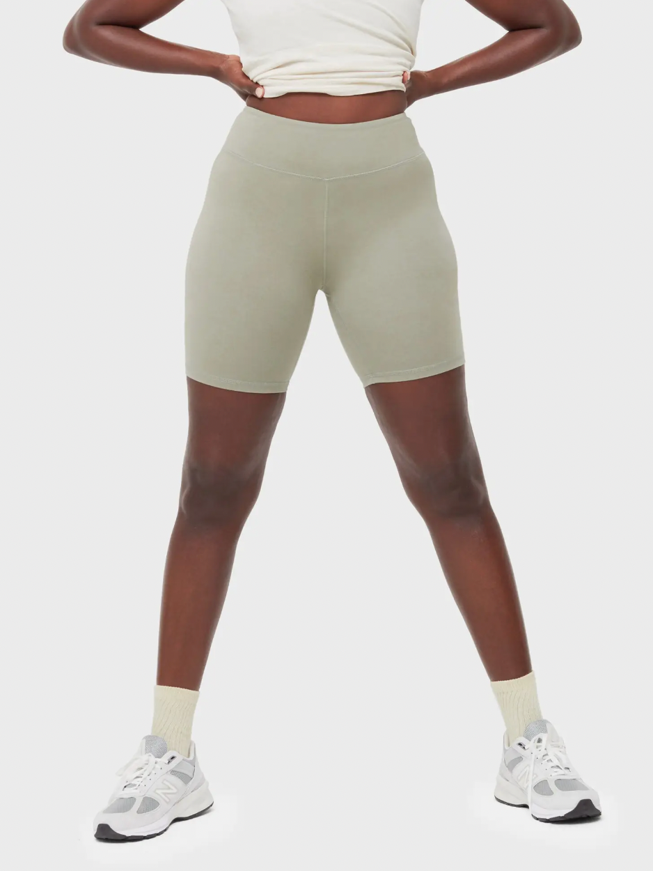 Organic Stretch Biker Short in Sage