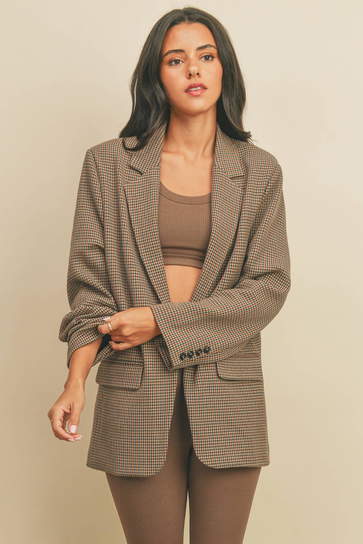 The Diane Houndstooth Oversized Blazer