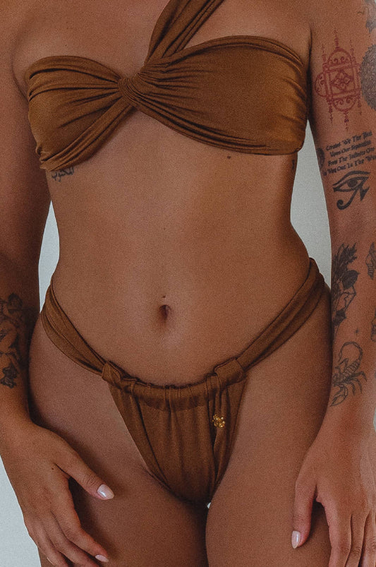 Tropea Slide Bikini Bottoms - Cinnamon