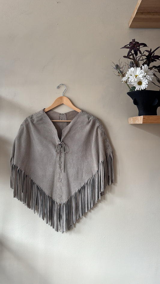 1960's Suede Poncho