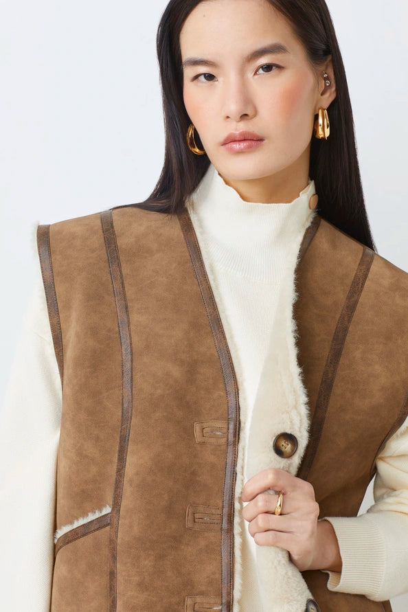 Reversible Sheepskin Vest by Suncoo