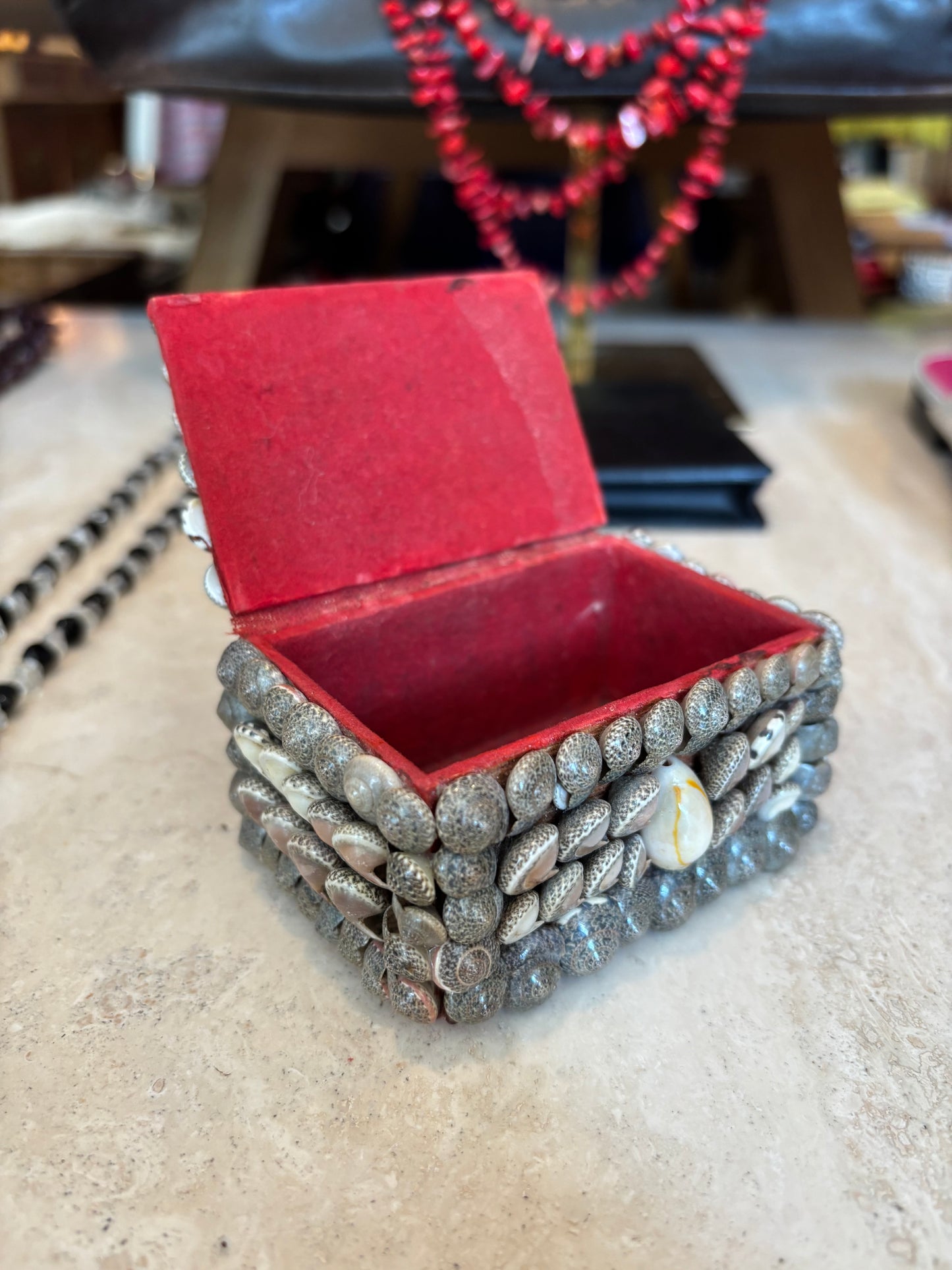 Vintage Seashell Jewelry Box
