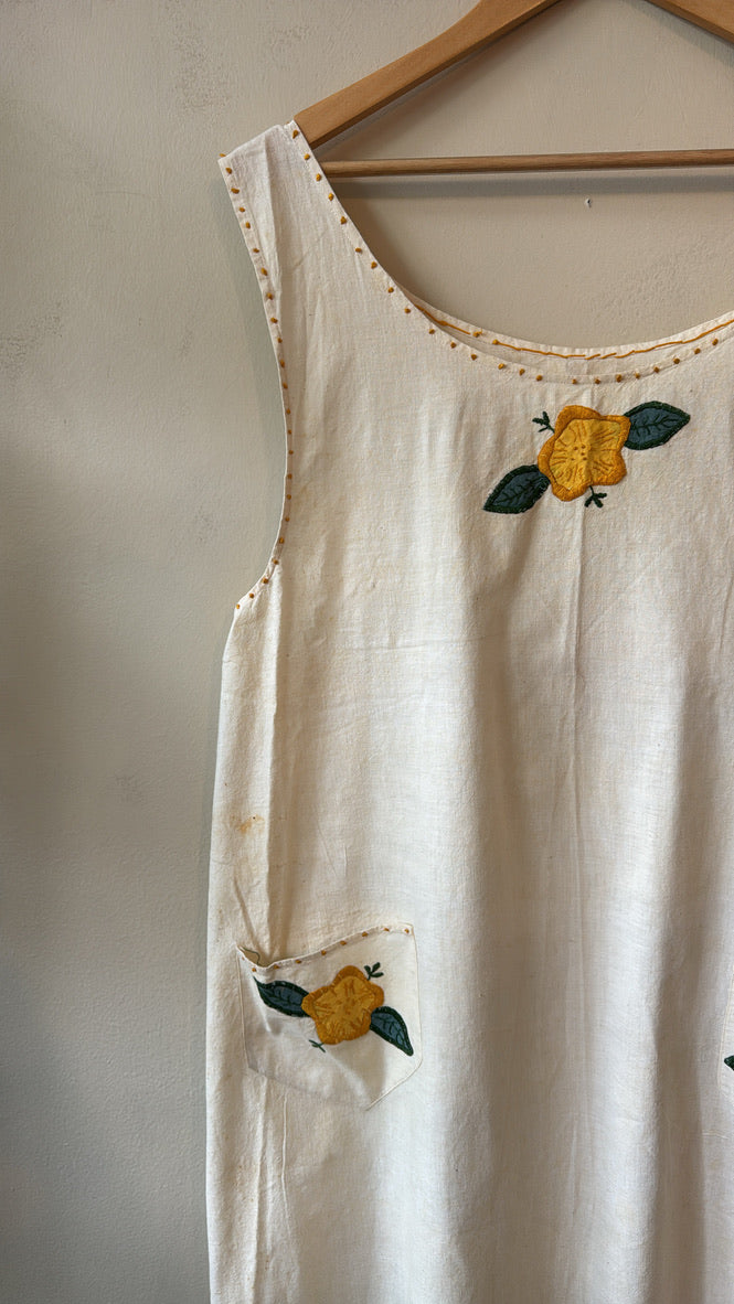 1960s Cotton Garden Apron
