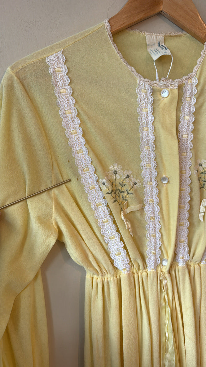 1970s Mia Yellow House Robe / Duster