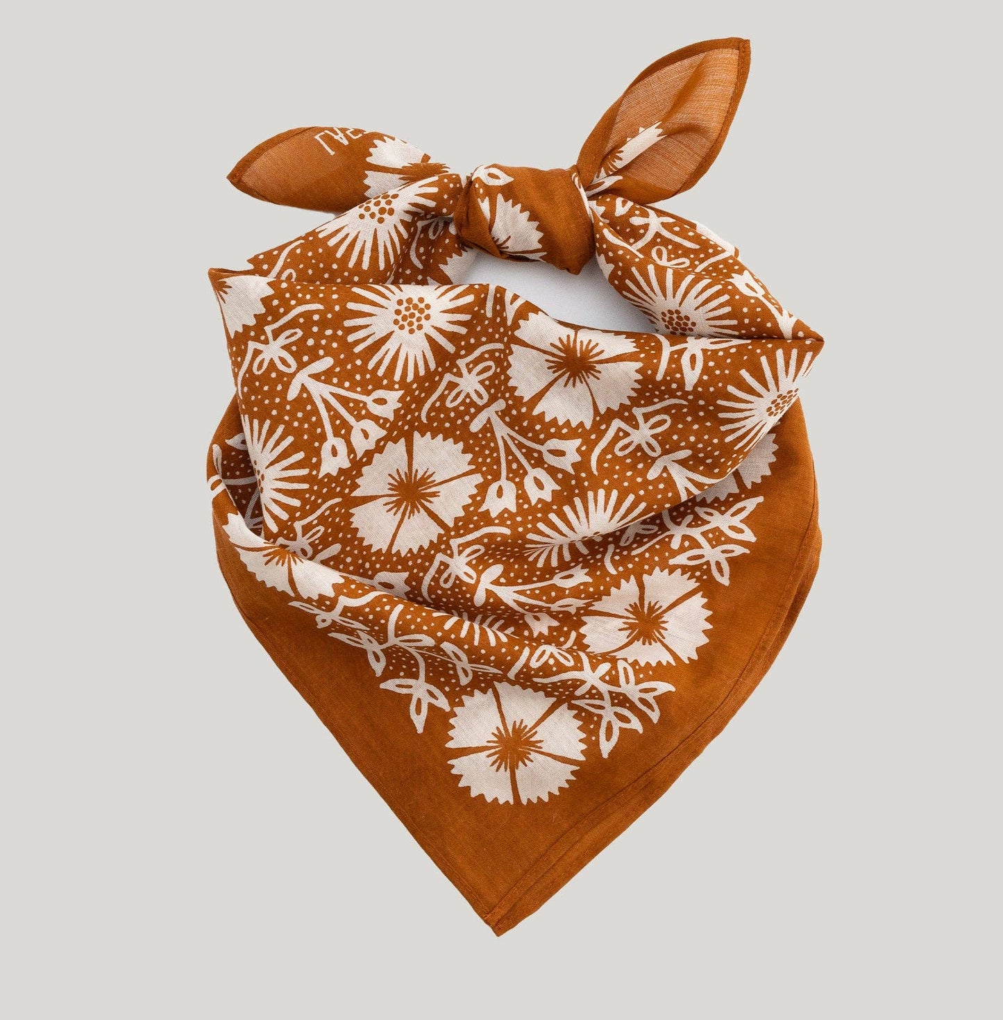 Cotton Aster Scarf Bandana in Tobacco