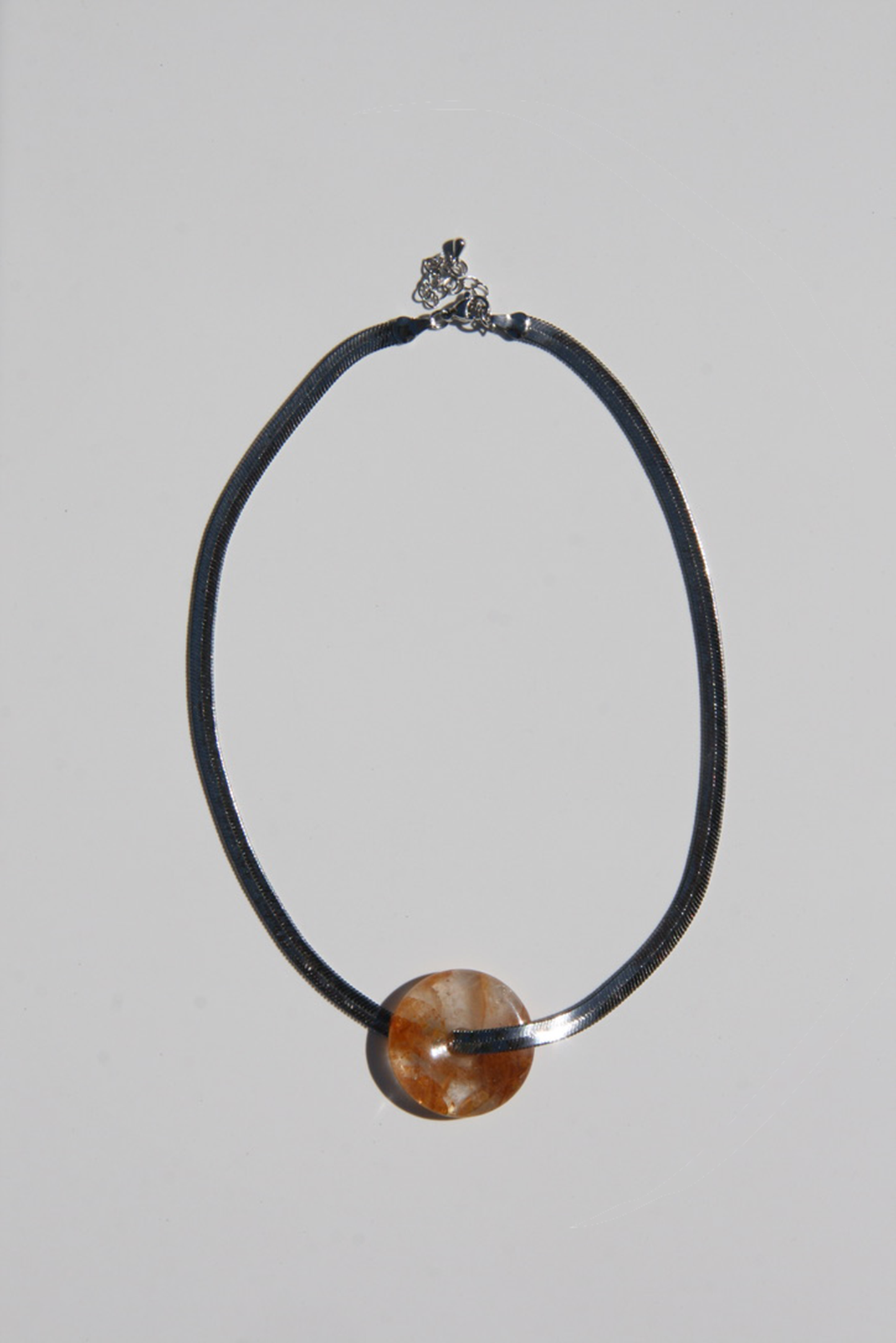 The Roan necklace in Silver & Carnelian