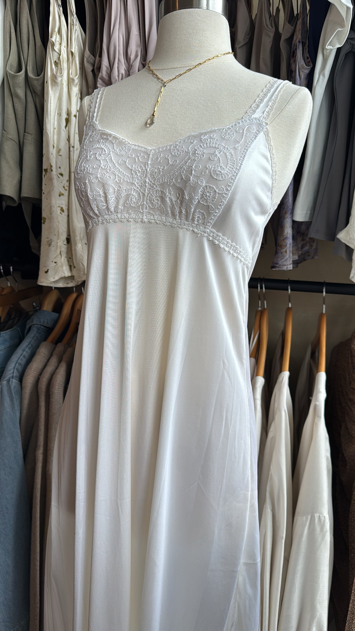 Vintage lace slip nightgown