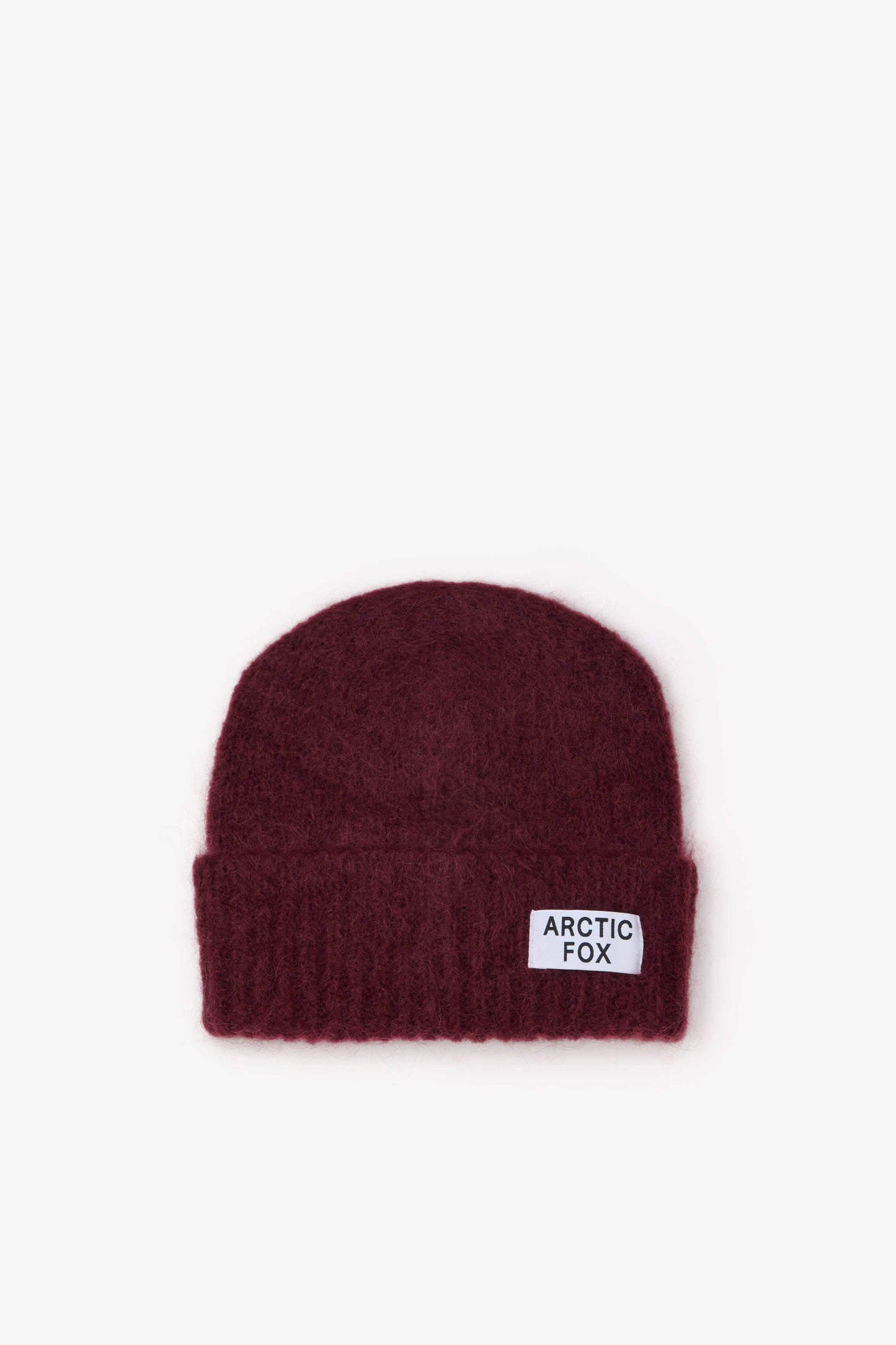 The Mohair Beanie in Cherry Burgundy