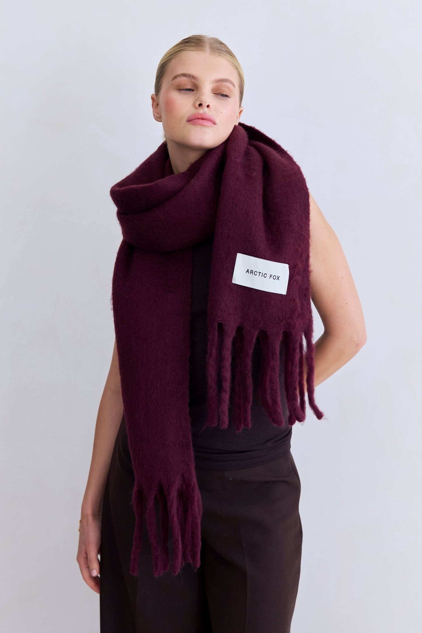The Stockholm Scarf - 100% Recycled - Cherry Lacquer