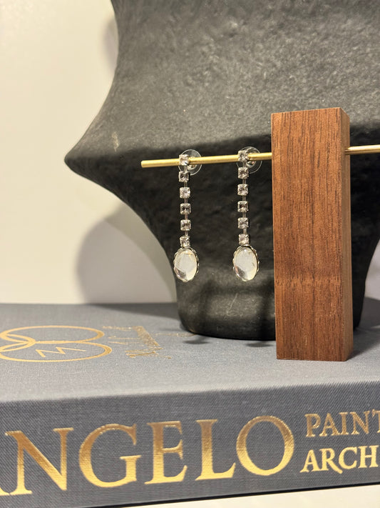 Vintage Moonlight Drop Rhinestone Earrings