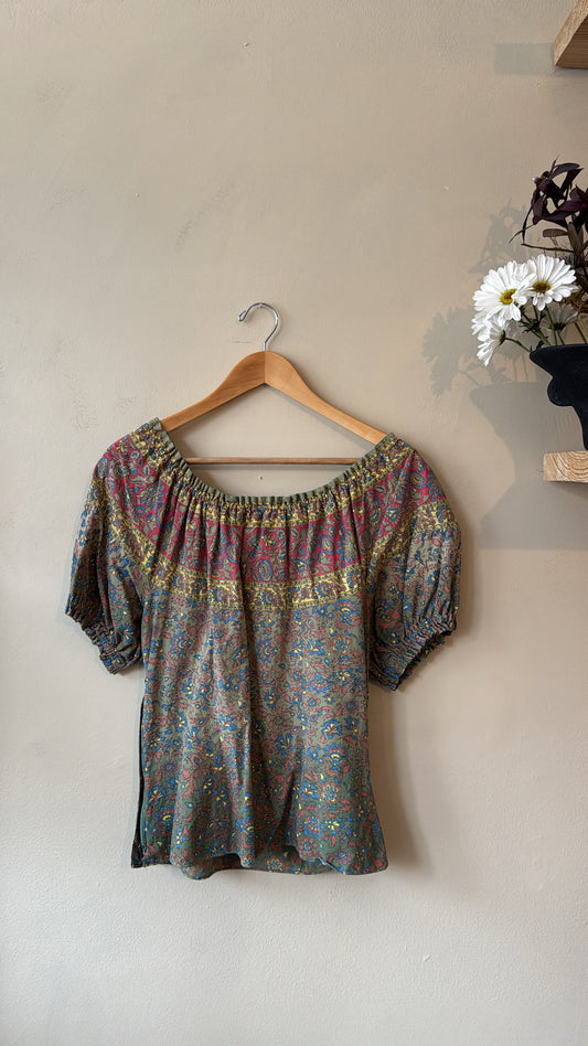 1960's Paisley Blouse