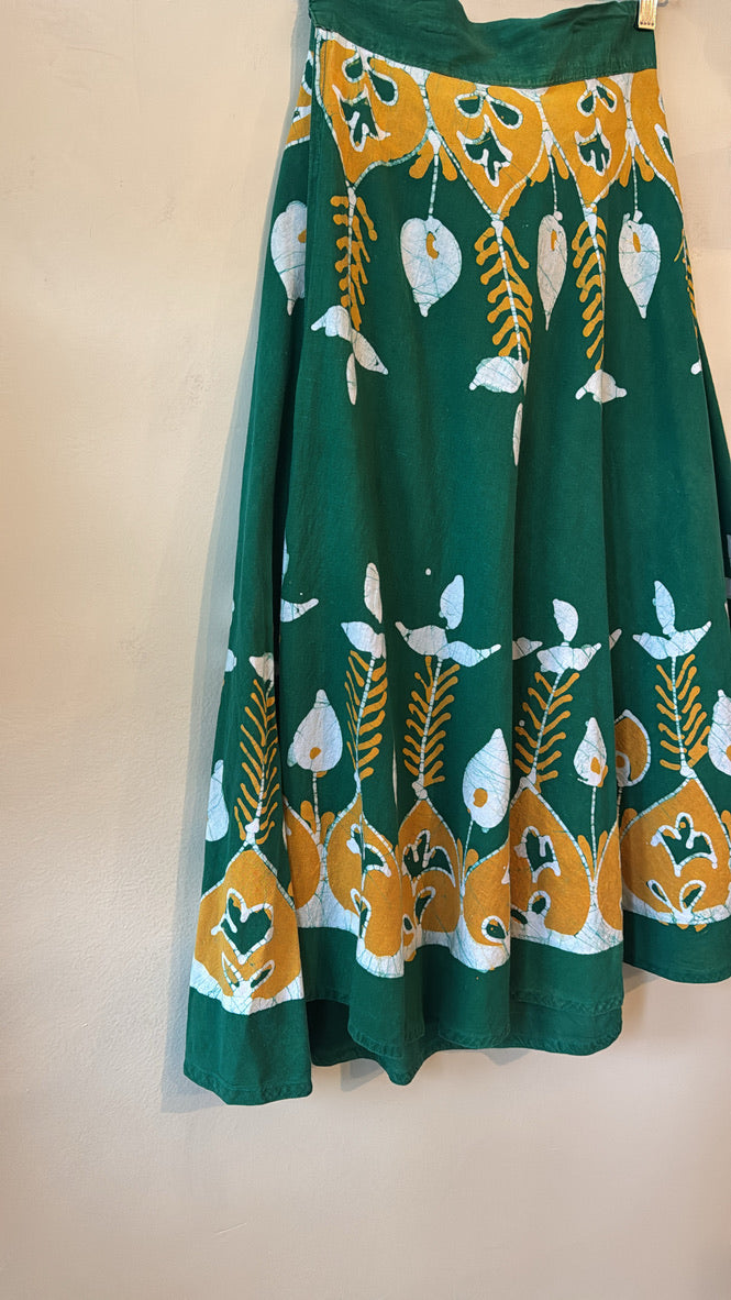 1960s / 1970s Botanical Print Wrap Skirt