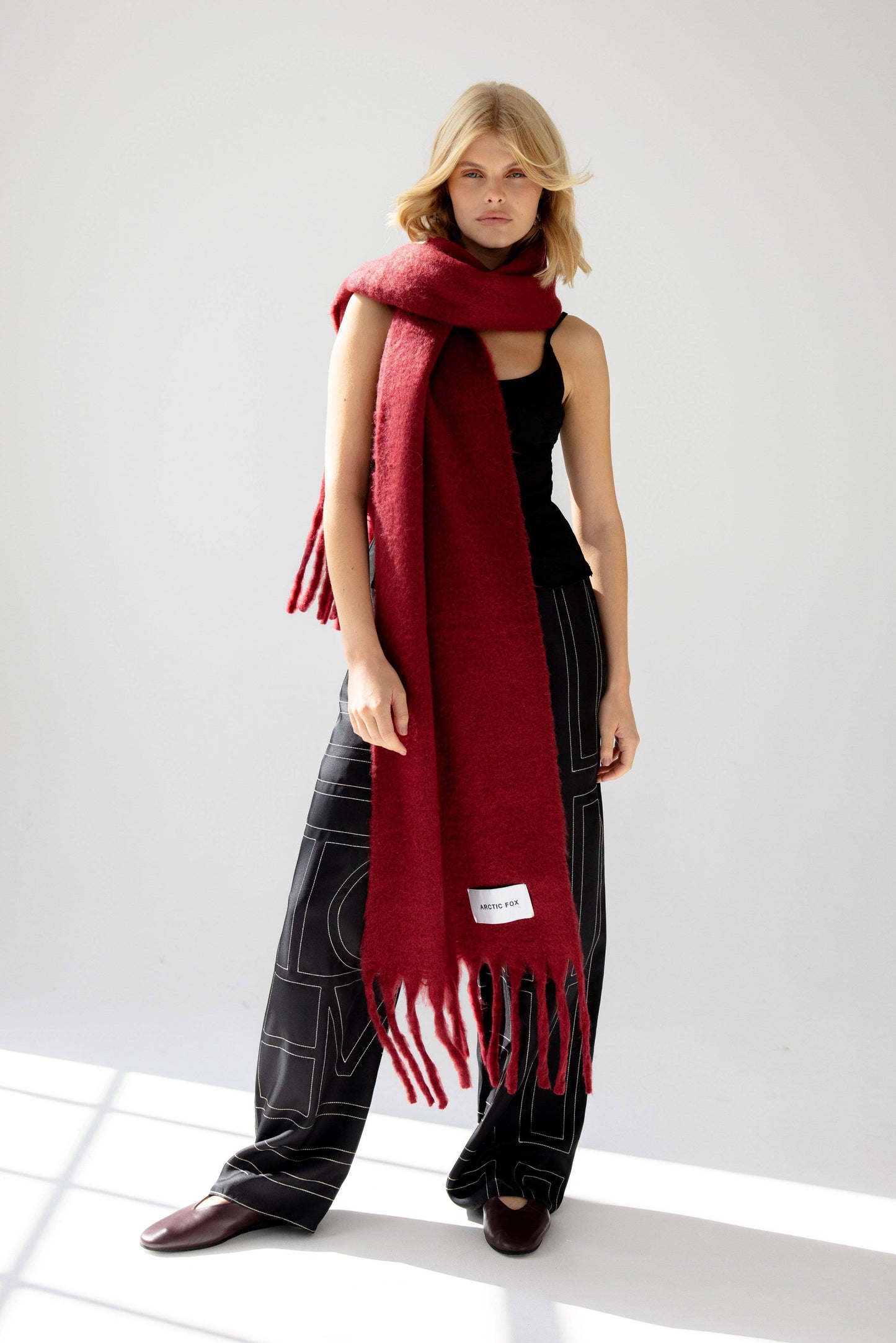 The Reykjavik Scarf - 100% Recycled - Burgundy
