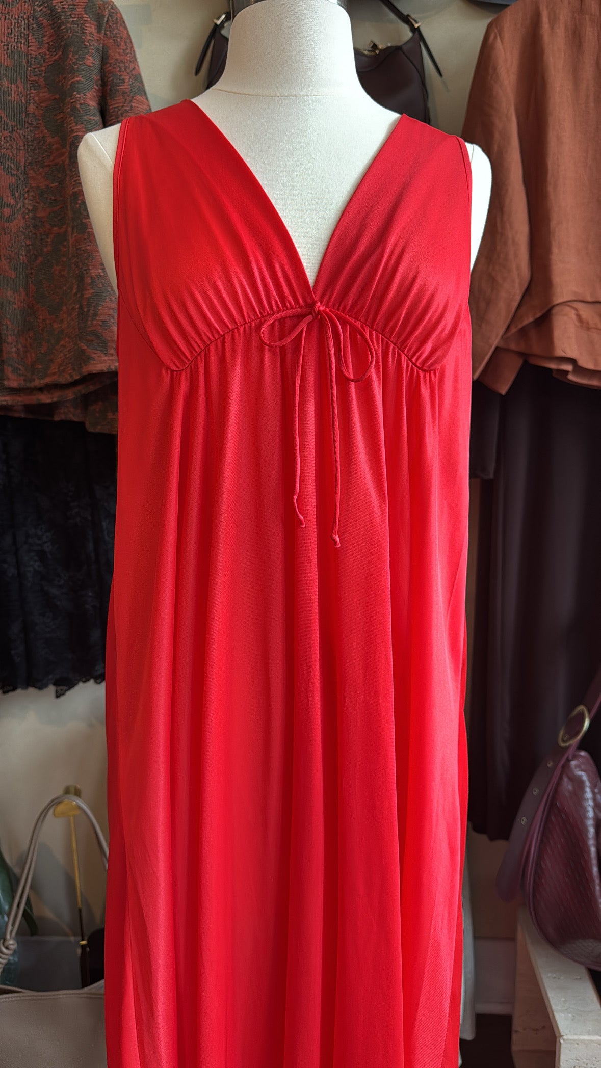 Vintage Cherry Red Nightgown