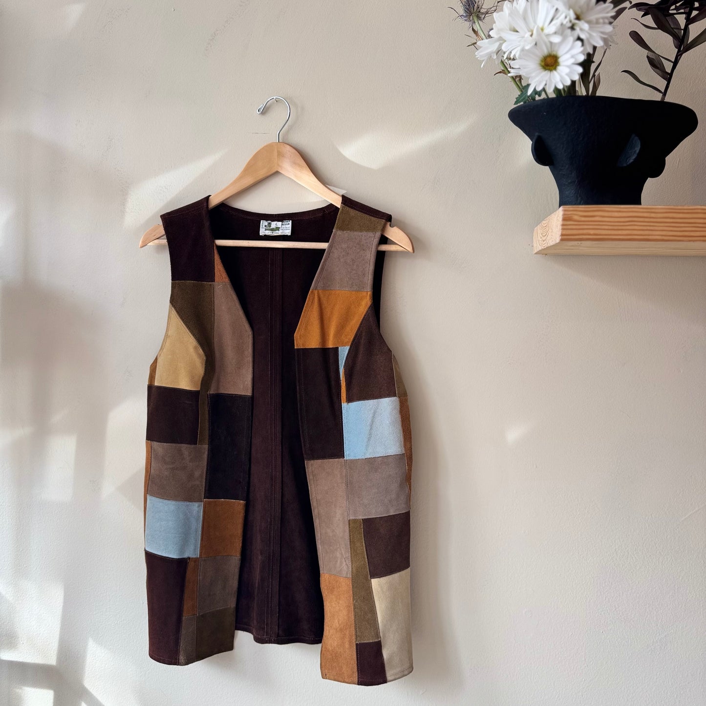 1970's Patchwork suede vest