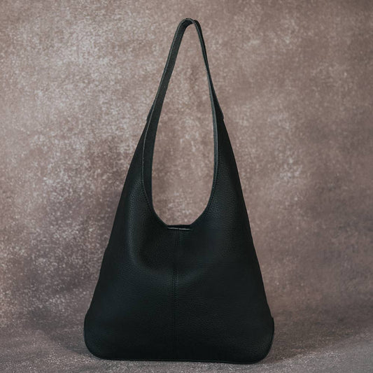 The Kenya Recycled Vegan Shoulder Bag in Black